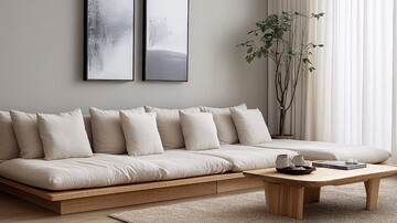 浅色墙面简约客厅2