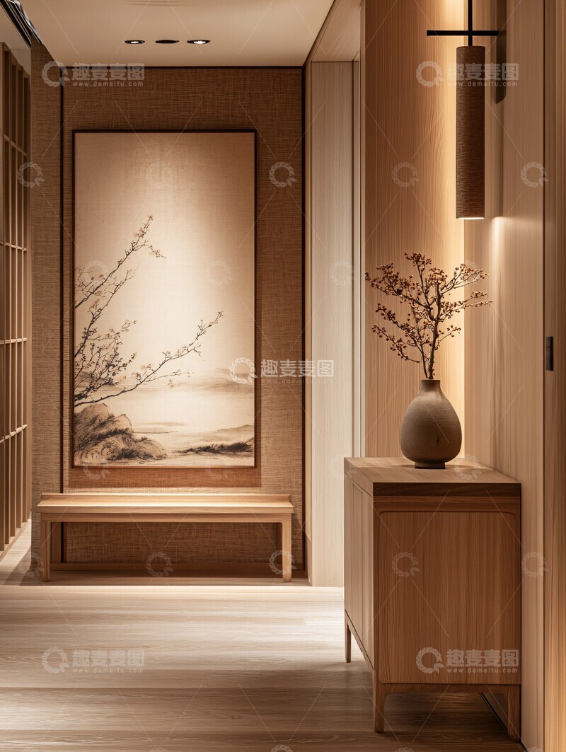 高清大图下载【趣麦麦图】中式走廊设计