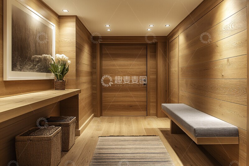 高清大图下载【趣麦麦图】木质入口装饰1