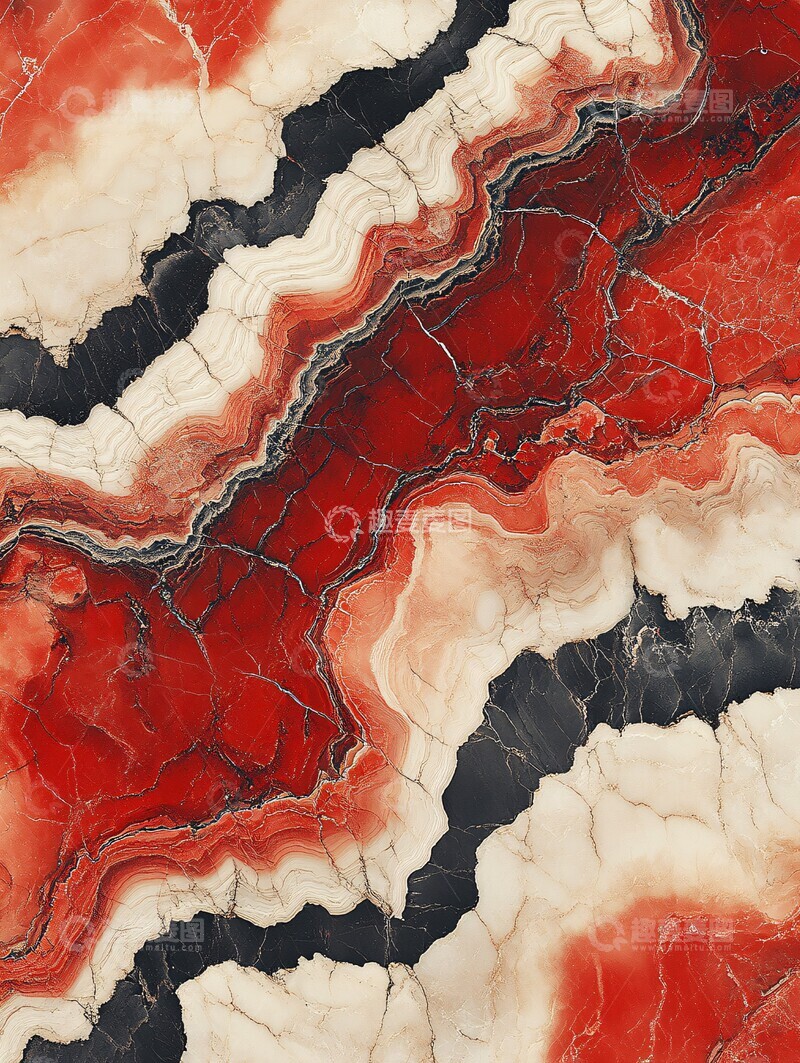 高清大图下载【趣麦麦图】红白杏仁色大理石纹