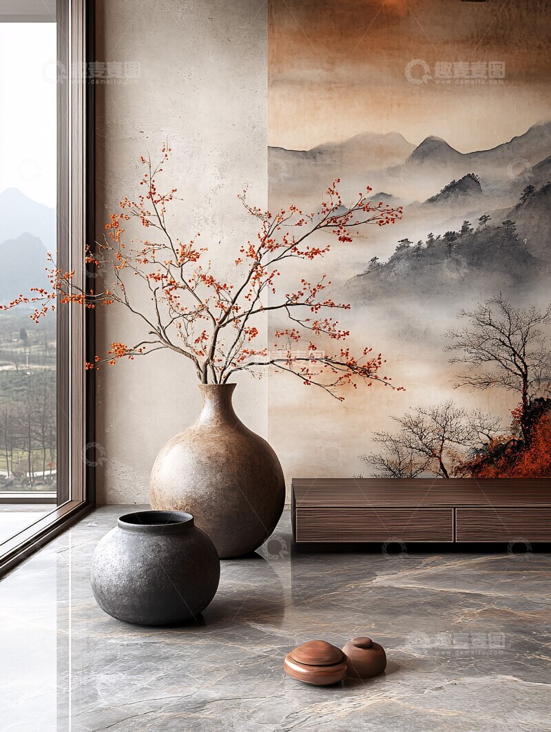 中式装饰酒店大堂