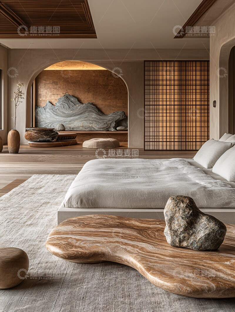 高清大图下载【趣麦麦图】玉雕卧室设计2