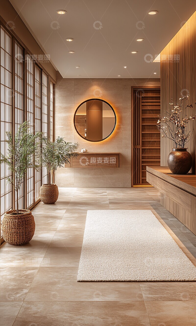 高清大图下载【趣麦麦图】木质走廊设计