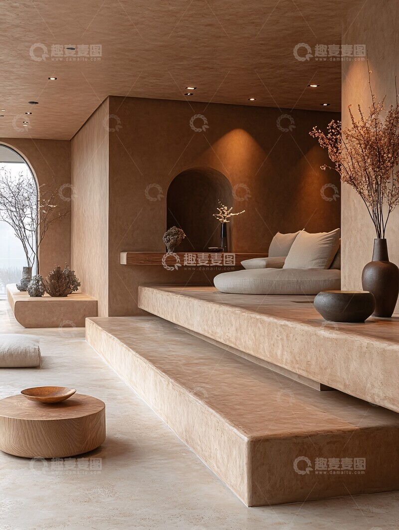 高清大图下载【趣麦麦图】浅色原木空间设计2