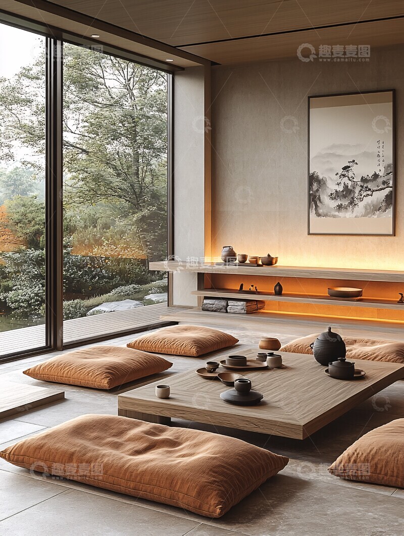 高清大图下载【趣麦麦图】简约中式茶室设计2