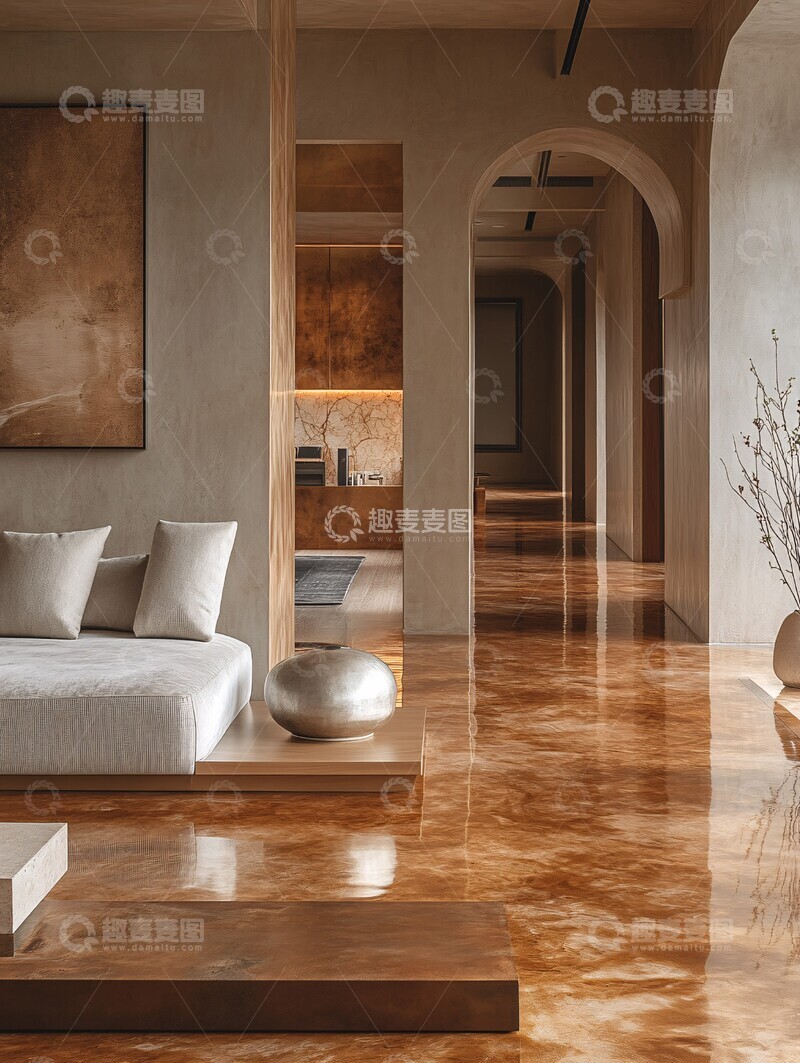 高清大图下载【趣麦麦图】浅色原木空间设计1