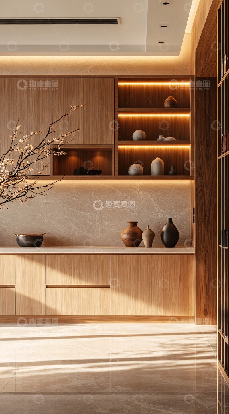 高清大图下载【趣麦麦图】木柜阳光照耀空间2