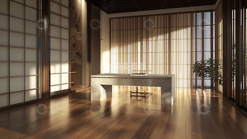 高清大图下载【趣麦麦图】禅意简约书房3