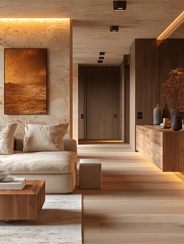 浅色原木空间设计