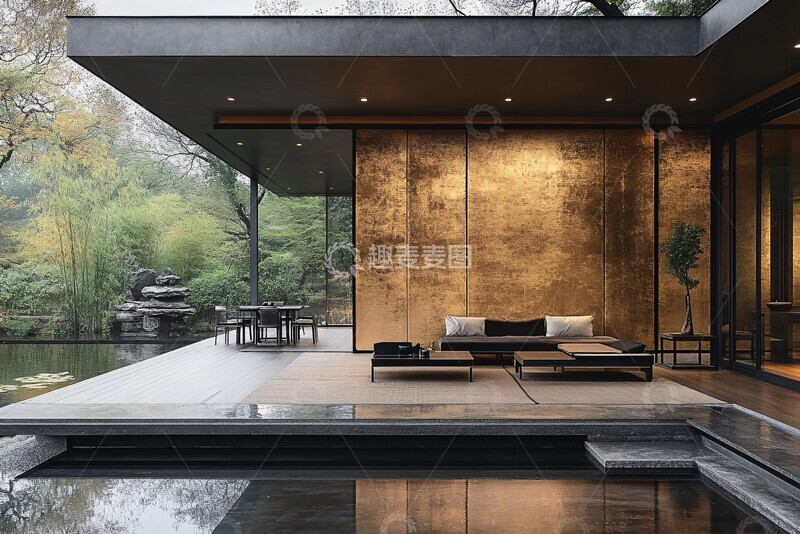 高清大图下载【趣麦麦图】古屏茶室空间