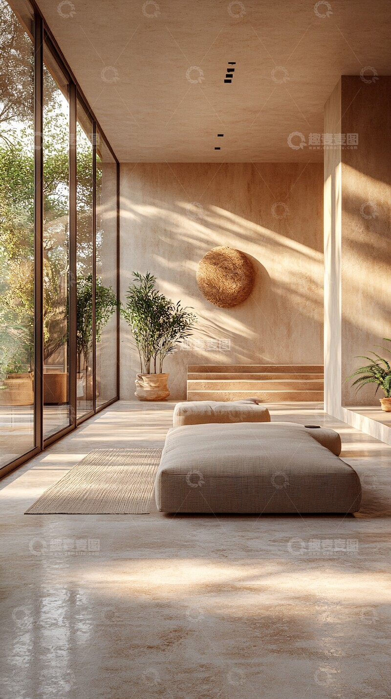 高清大图下载【趣麦麦图】圆角墙壁光滑地板3