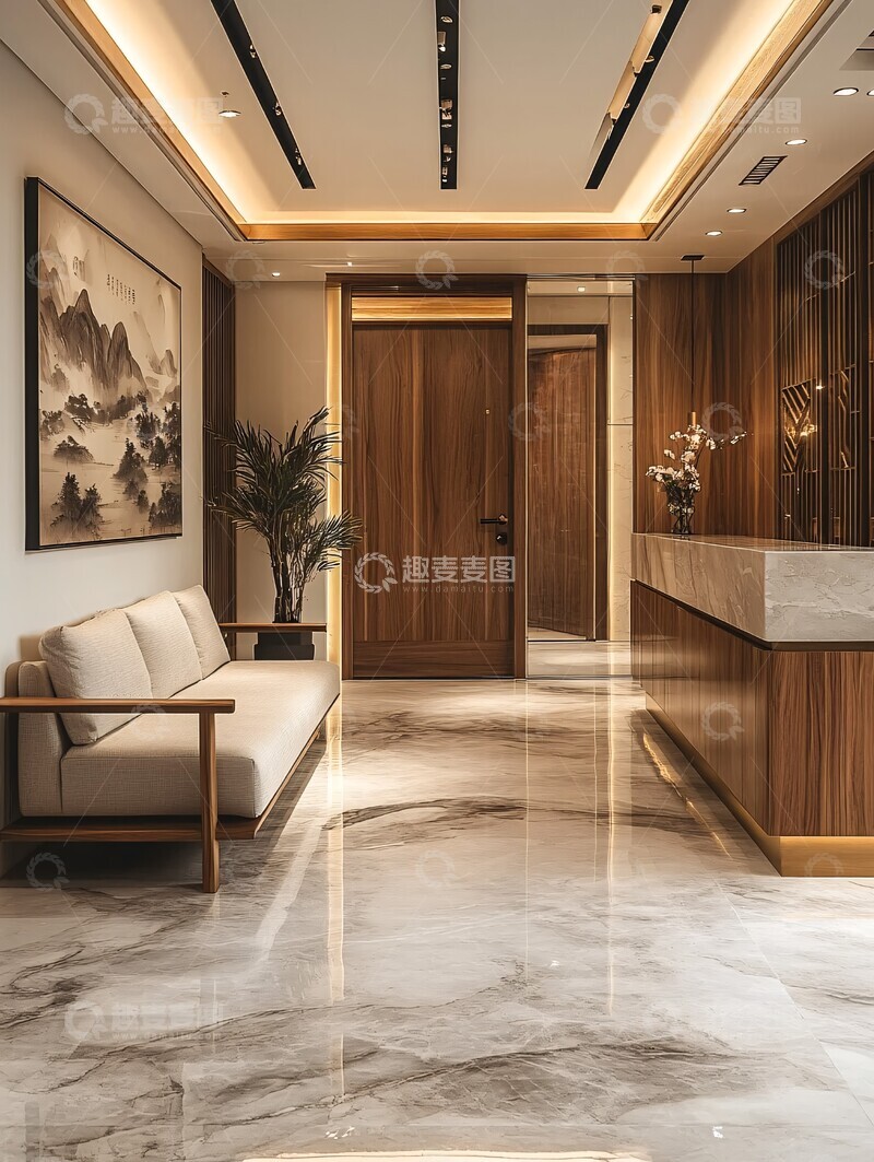 高清大图下载【趣麦麦图】木纹家具客厅设计2