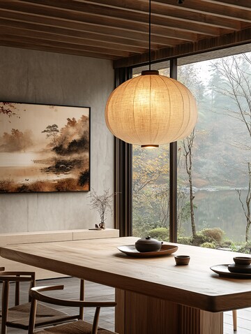 木桌茶席秋景图3