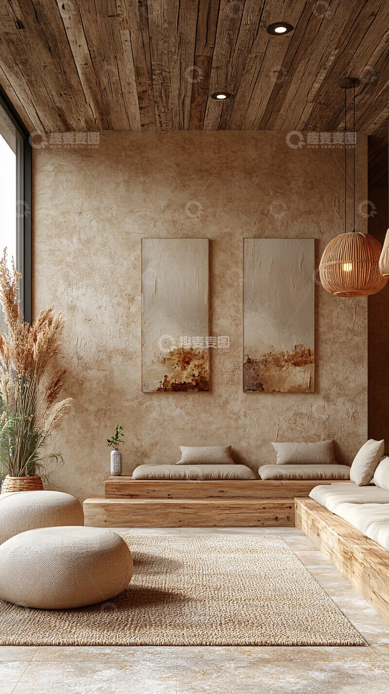 高清大图下载【趣麦麦图】-木质简约接待空间