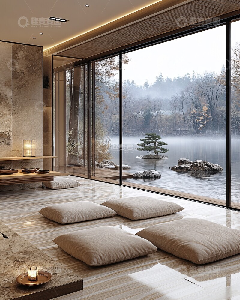 高清大图下载【趣麦麦图】灰白简约日式空间2