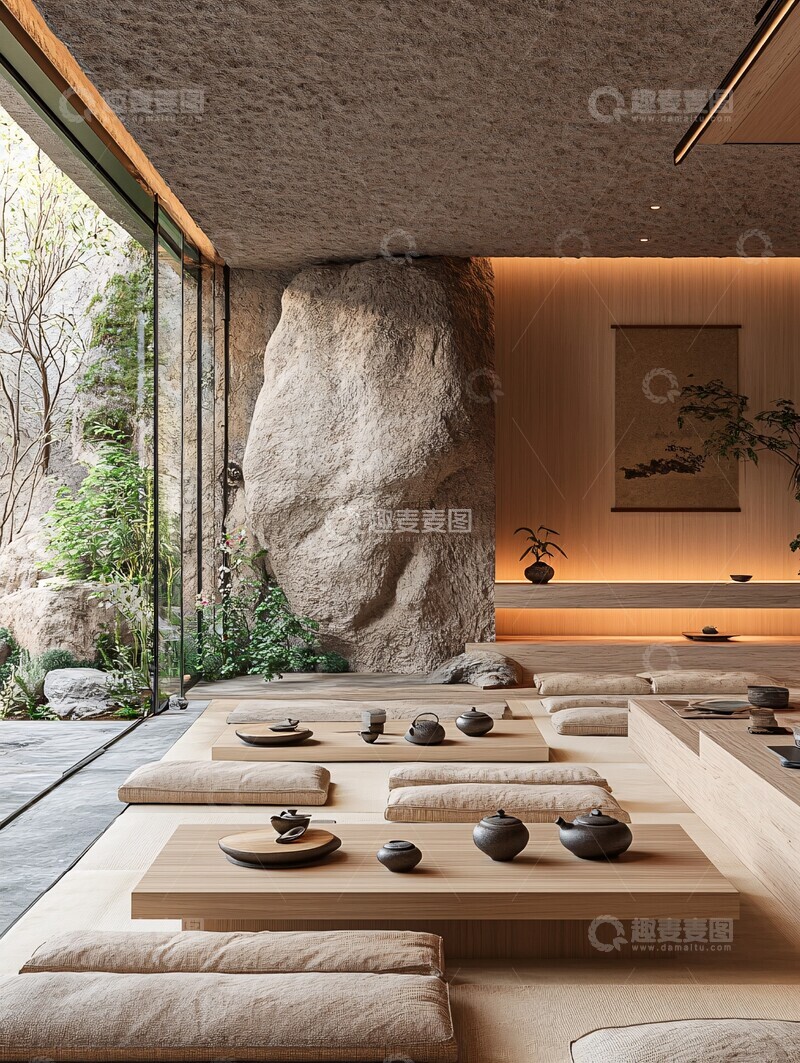 高清大图下载【趣麦麦图】茶室空间茶室空间木质