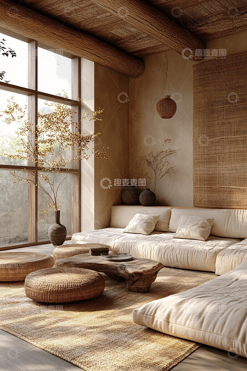 高清大图下载【趣麦麦图】日式简约客厅10