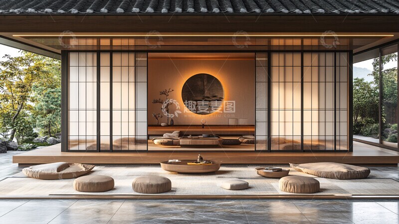 高清大图下载【趣麦麦图】-玻璃层次与木元素