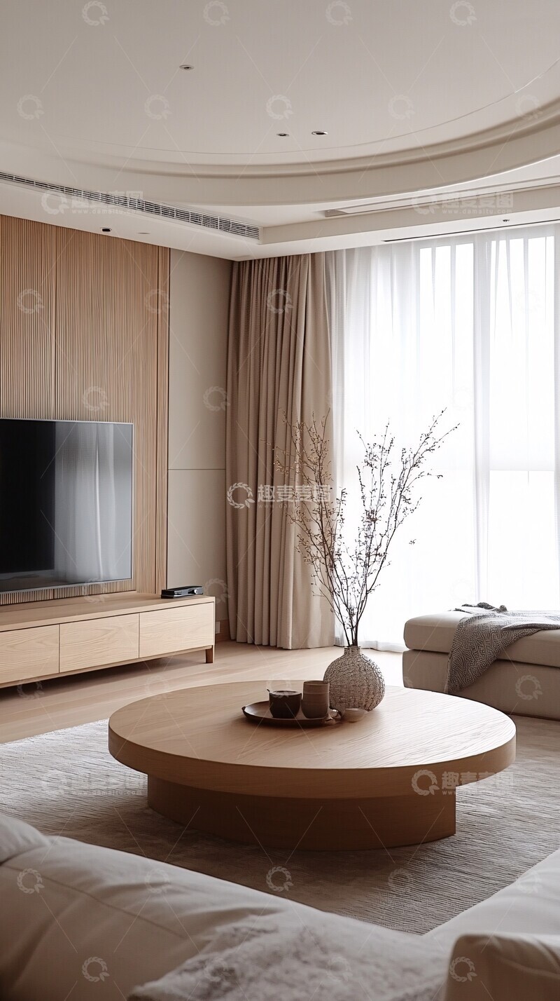 高清大图下载【趣麦麦图】木质客厅设计