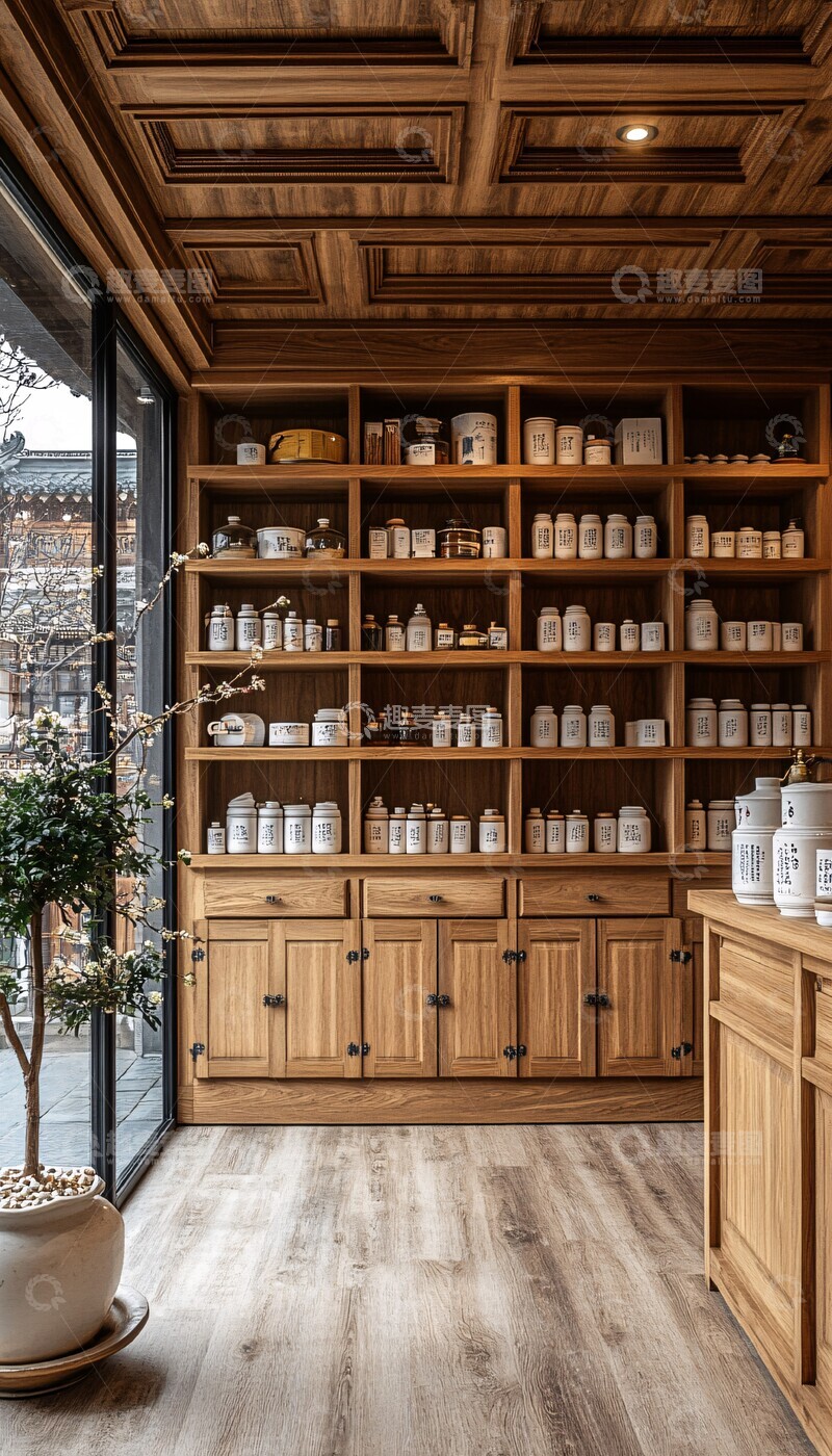 高清大图下载【趣麦麦图】中药柜角隅中药角隅摄影1