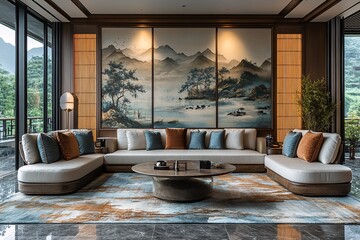 江景艺术与绿意