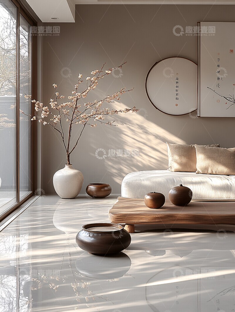 高清大图下载【趣麦麦图】中式客厅边桌2