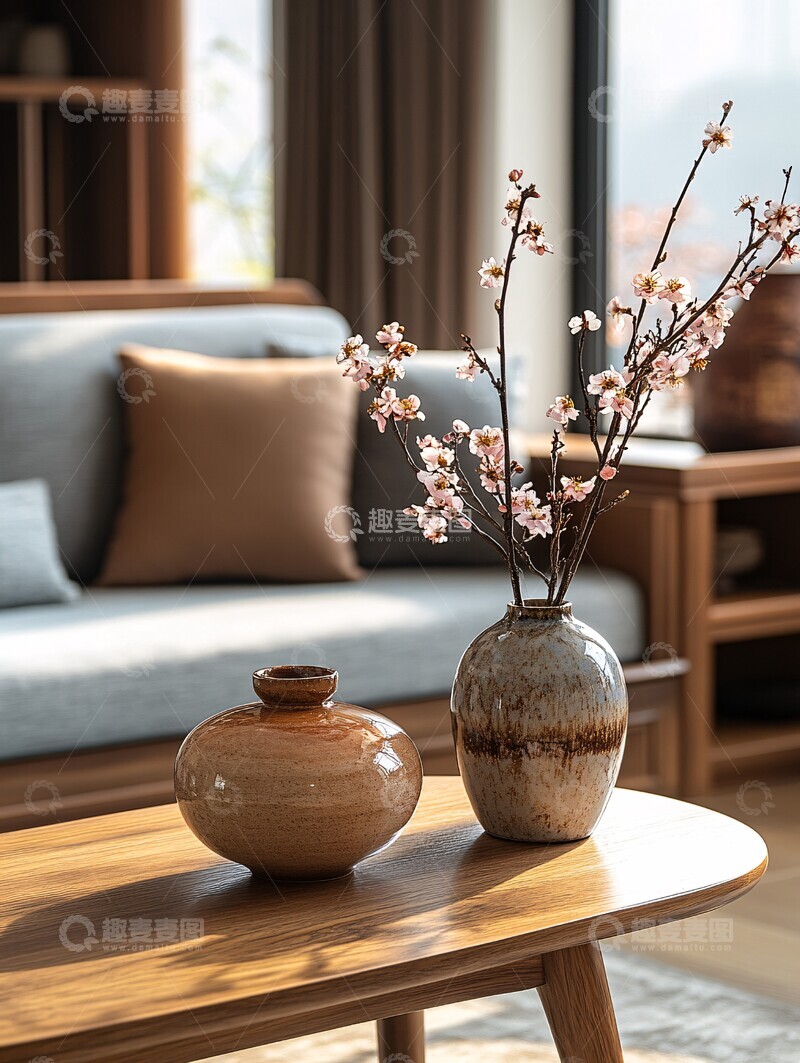 高清大图下载【趣麦麦图】中式客厅边桌1