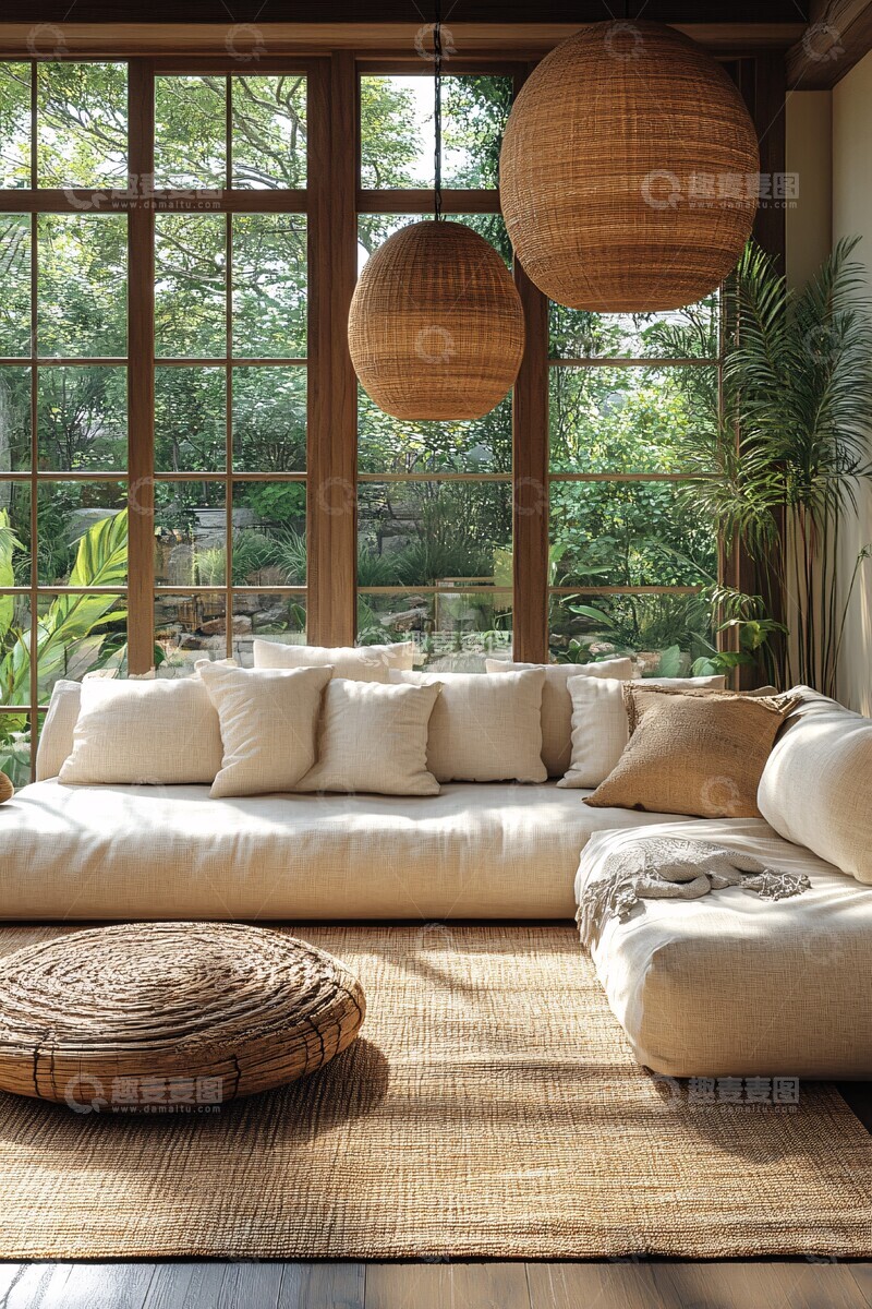 高清大图下载【趣麦麦图】日式简约客厅7