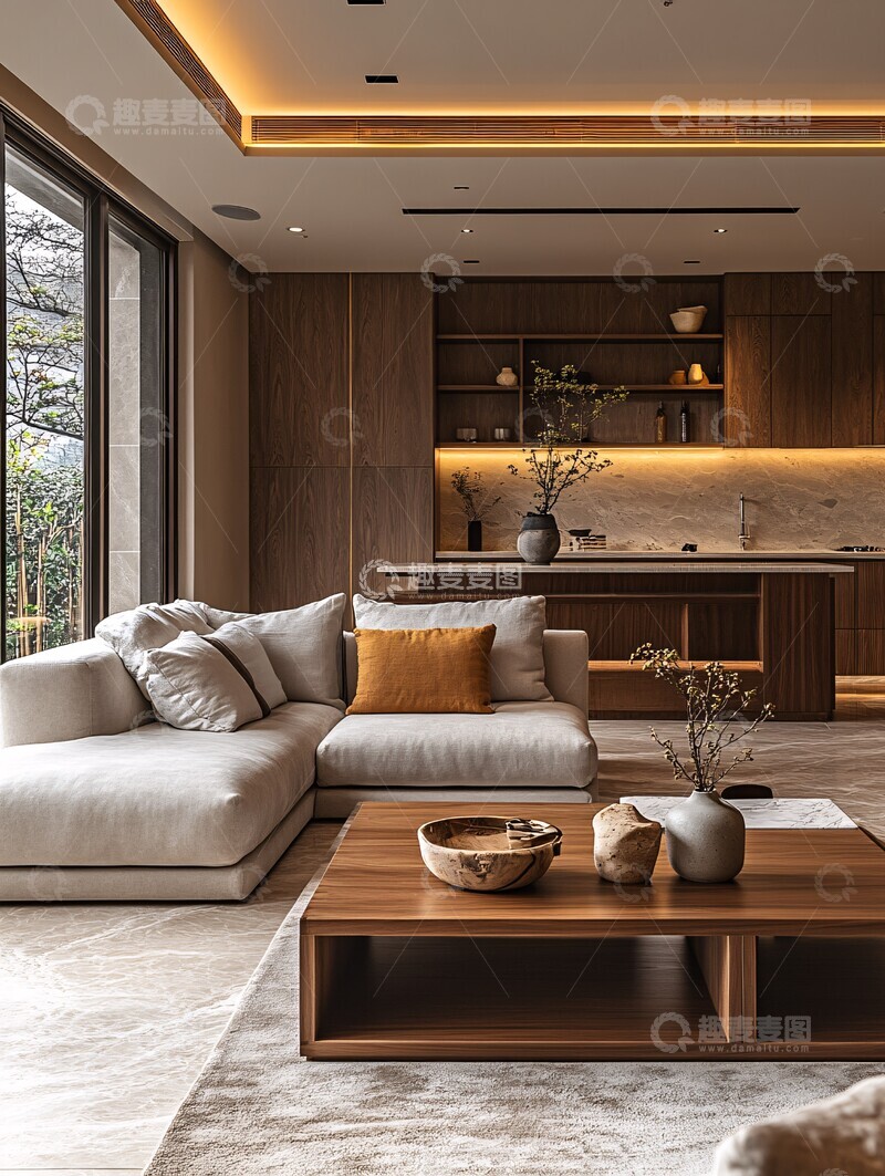 高清大图下载【趣麦麦图】-木质简约装饰1