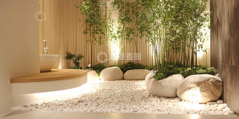 高清大图下载【趣麦麦图】白色竹木医疗空间3