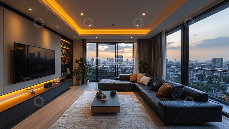 高清大图下载【趣麦麦图】-沙发地毯客厅设计1