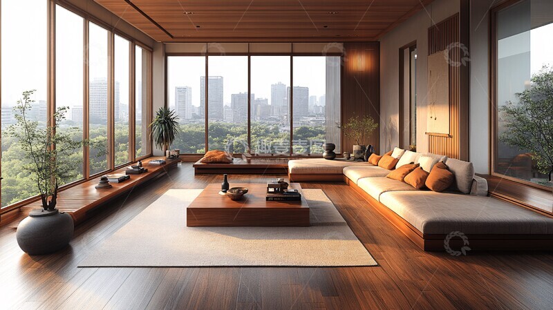 高清大图下载【趣麦麦图】中式客厅空间2