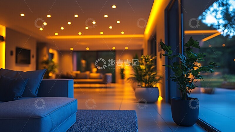 高清大图下载【趣麦麦图】现代家居照明空间