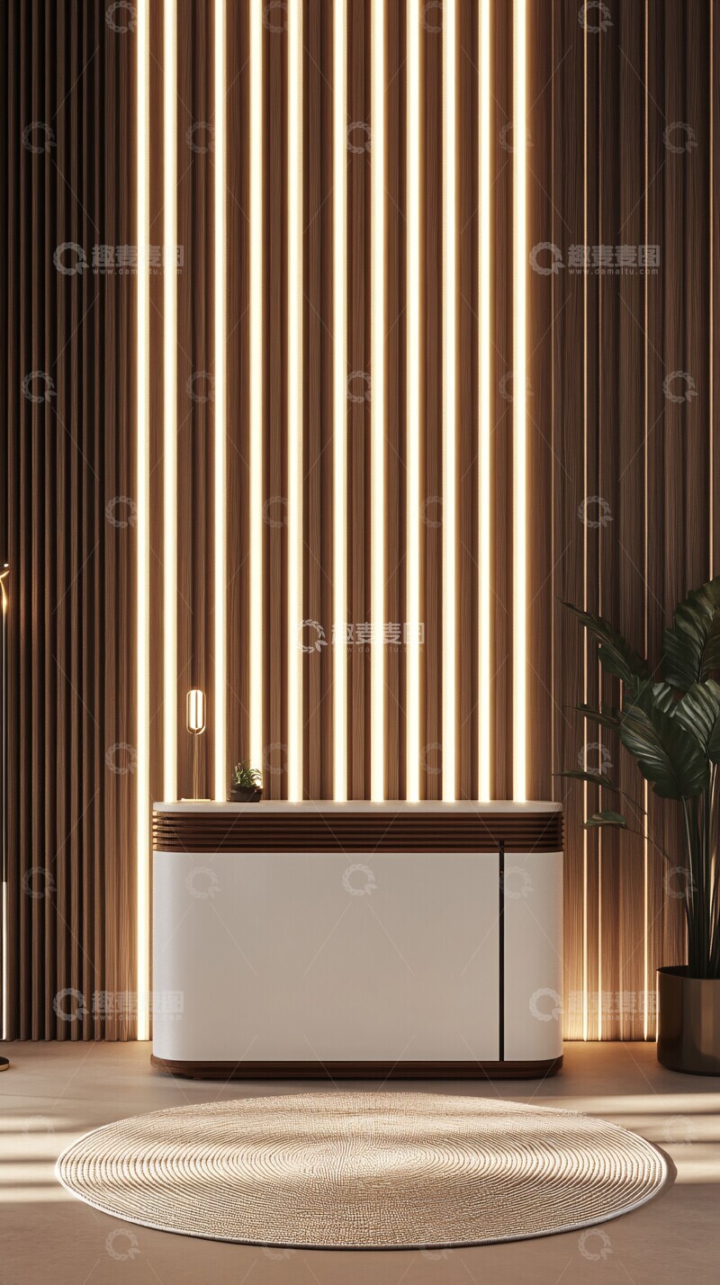 高清大图下载【趣麦麦图】白色木柜与暖光设计