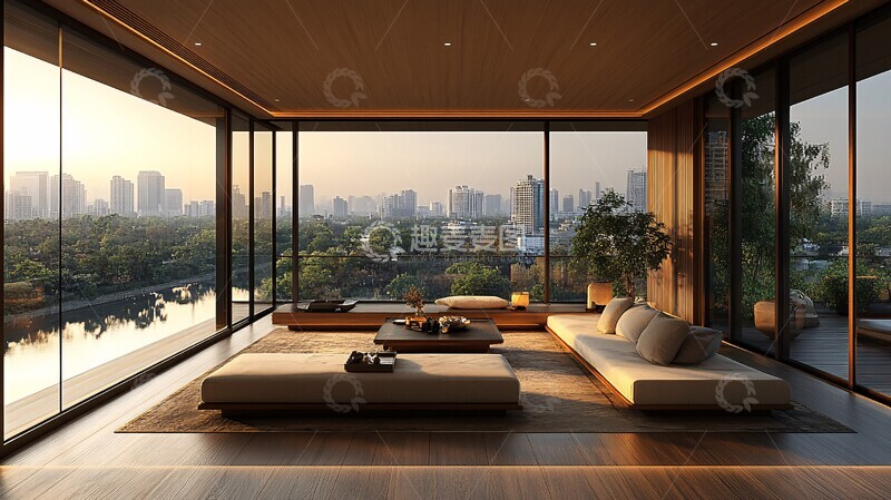 高清大图下载【趣麦麦图】中式客厅空间