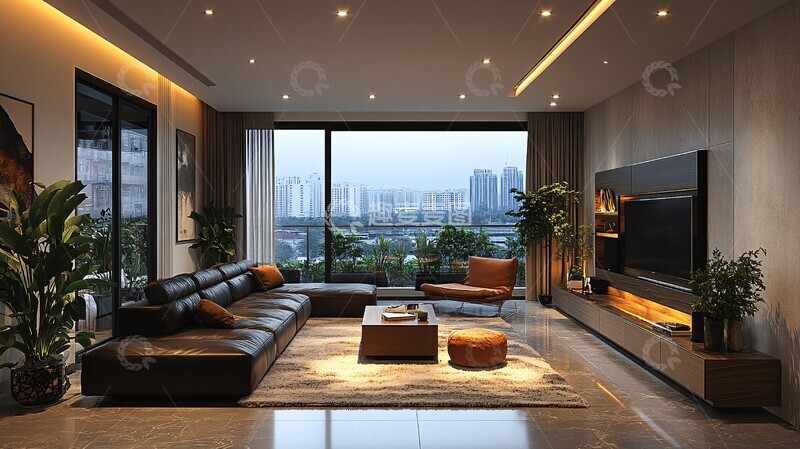 高清大图下载【趣麦麦图】沙发地毯客厅设计