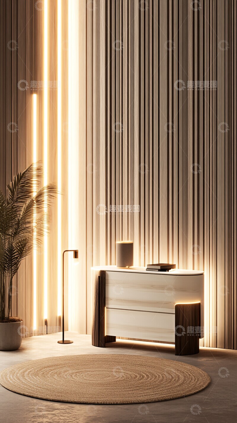 高清大图下载【趣麦麦图】白色木柜与暖光设计1