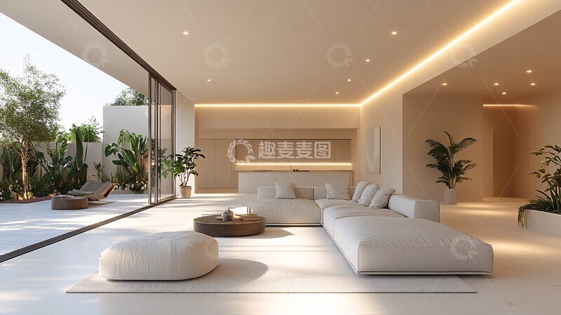 高清大图下载【趣麦麦图】-简约空间全景图1