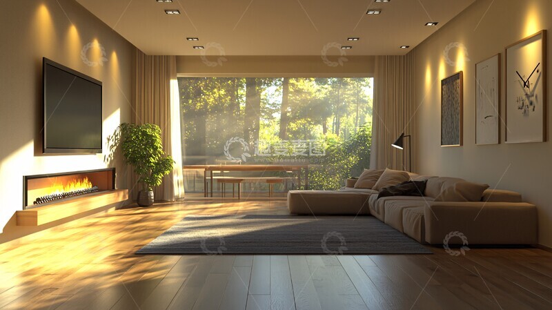 高清大图下载【趣麦麦图】北欧客厅设计3