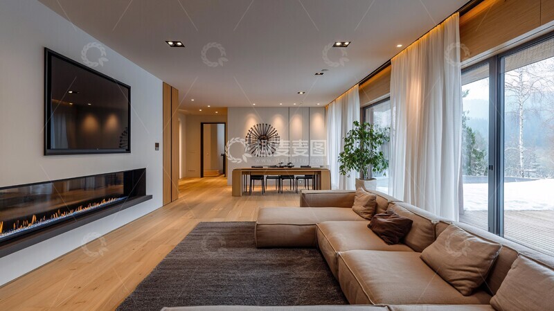 高清大图下载【趣麦麦图】北欧客厅设计1
