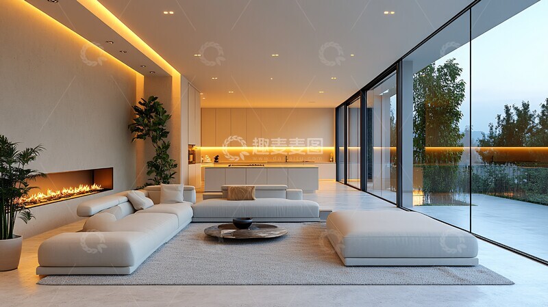 高清大图下载【趣麦麦图】简约空间全景图3