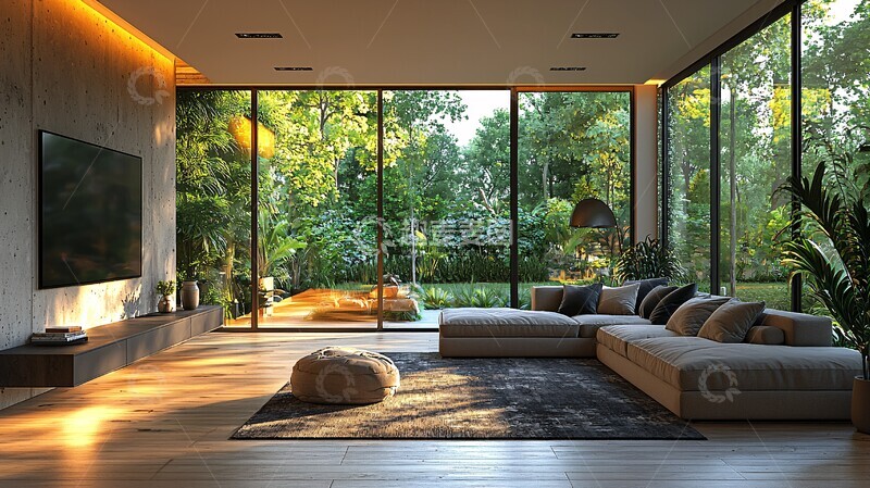 高清大图下载【趣麦麦图】大型客厅电视墙