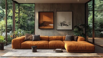 棕色沙发公寓内饰1