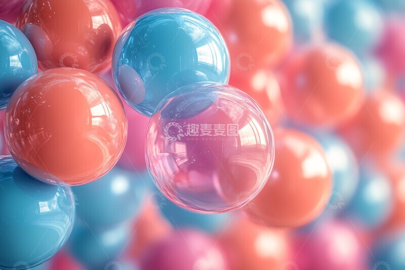 高清大图下载【趣麦麦图】球体抽象背景1