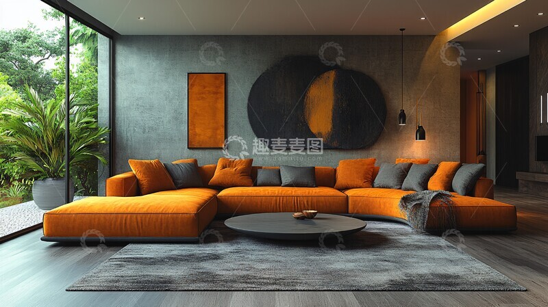 高清大图下载【趣麦麦图】现代风格客厅设计7