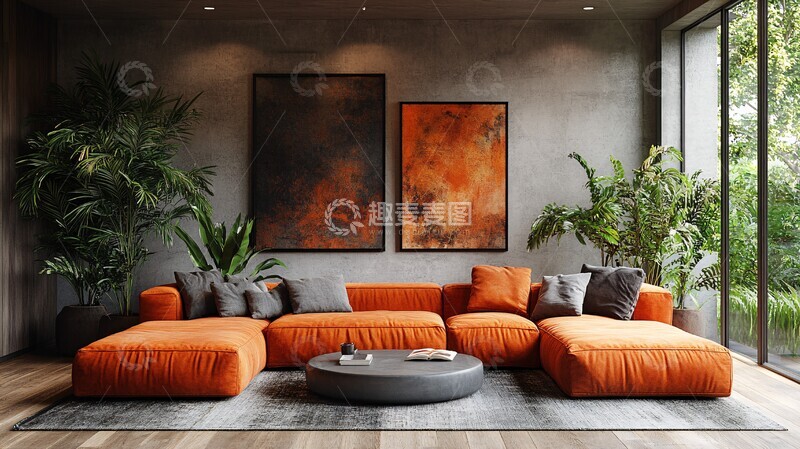 高清大图下载【趣麦麦图】现代风格客厅设计6