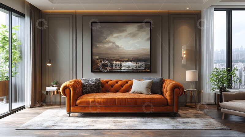 棕色沙发公寓内饰2