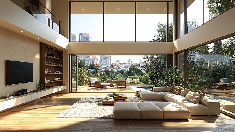 高清大图下载【趣麦麦图】大型客厅电视墙1