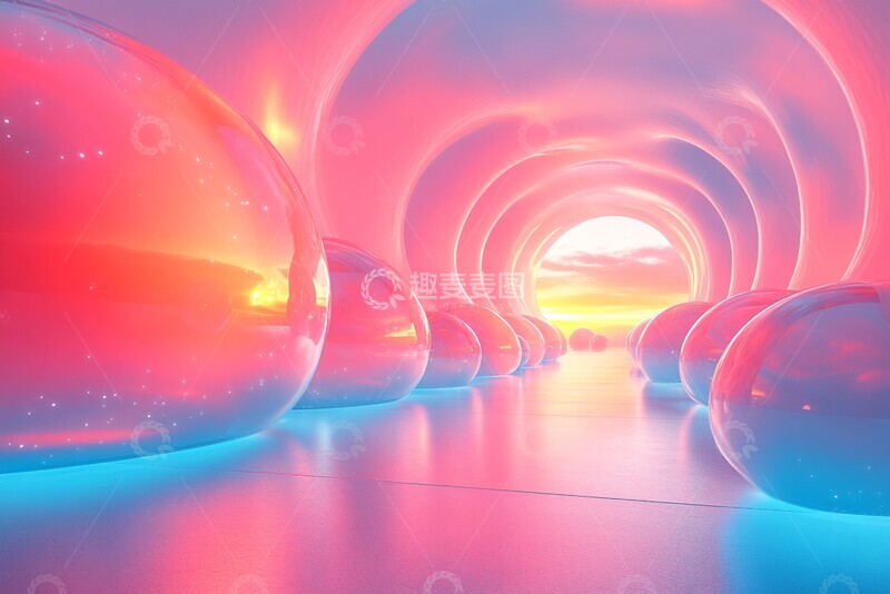 高清大图下载【趣麦麦图】球体连接平台