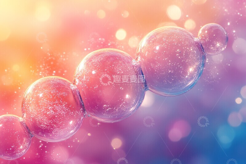 高清大图下载【趣麦麦图】三泡渐变色背景